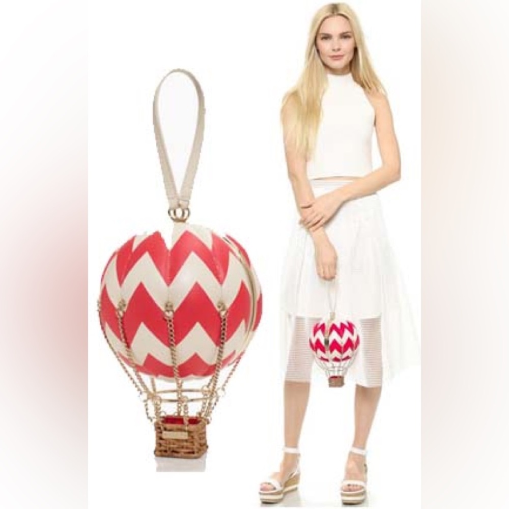 NIB Rare Kate Spade Flights of Fancy Hot Air Balloon Bag Wristlet Whimsical Cute